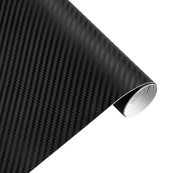 #farbe_schwarz — Schwarze 3D-Carbon-Autofolie als Folienrolle, selbstklebend, 152 cm Breite