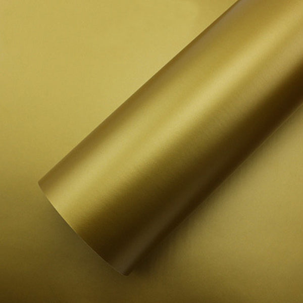 #farbe_Gold — Goldene matte Autofolie als Folienrolle, selbstklebend, 152 cm Breite