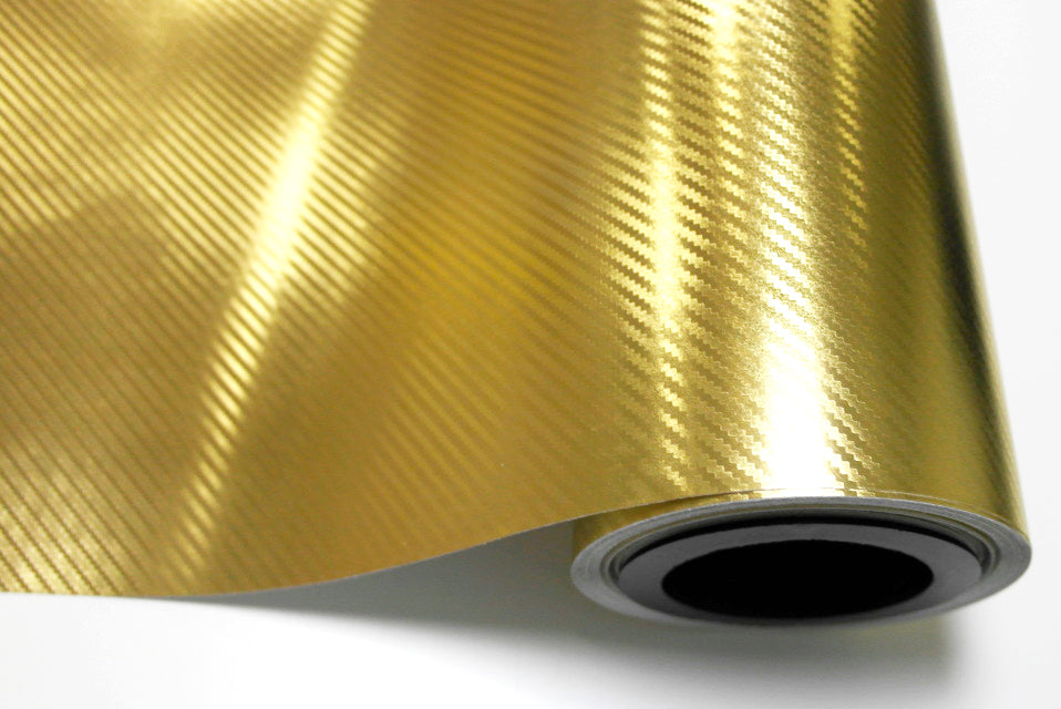 Neoxxim 9.35€/m2 Auto Folie - Carbon Chrom GOLD - 30 x 152 cm BLASENFREI  selbstklebend flexibel Car Wrapping : : Auto & Motorrad